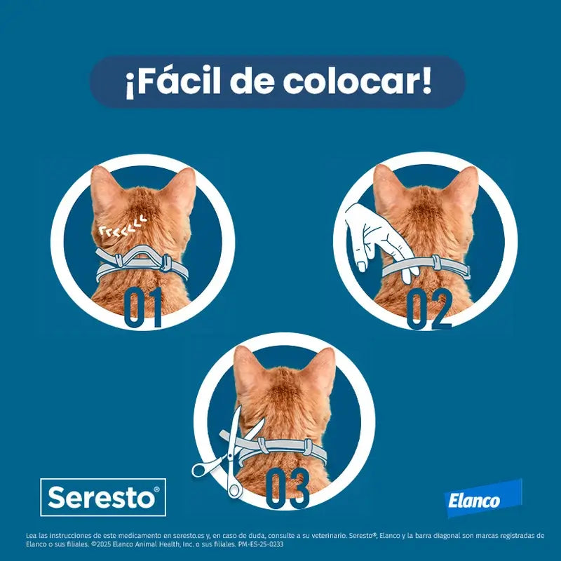 Pack Coleira Seresto para gatos 3 unidades