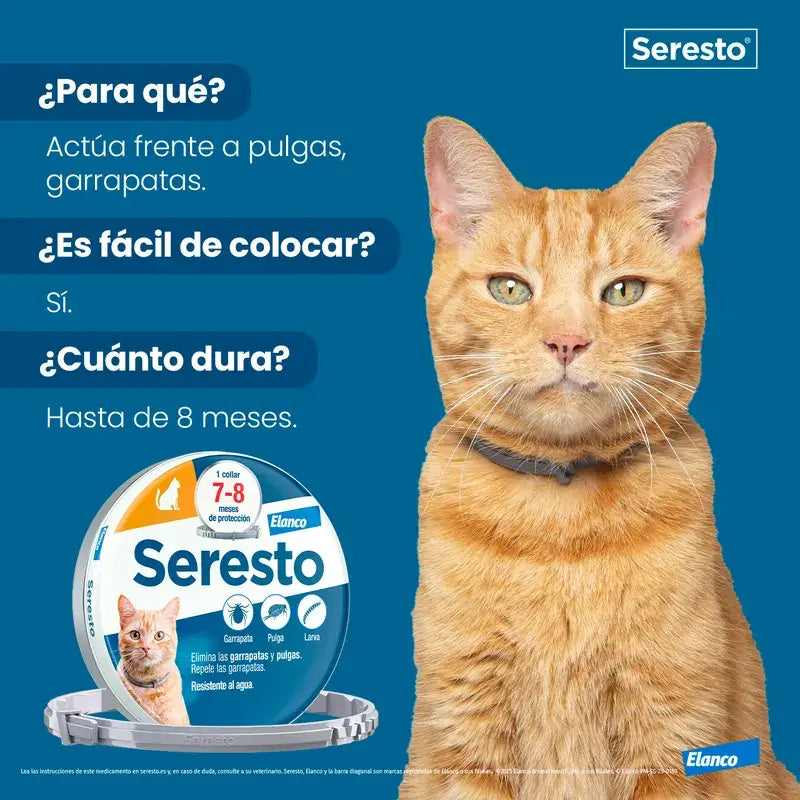 Pack Coleira Seresto para gatos 3 unidades