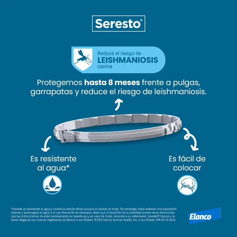 Coleira Seresto +8Kg Grande Pack 2 unidades