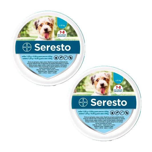 Coleira Seresto -8Kg Small Pack 2 unidades