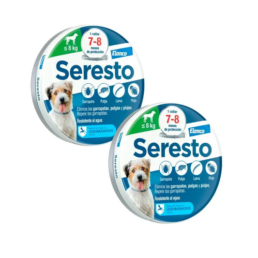 Coleira Seresto -8Kg Small Pack 2 unidades