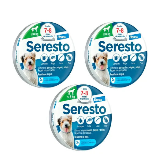 Coleira Seresto -8Kg Small Pack 3 unidades