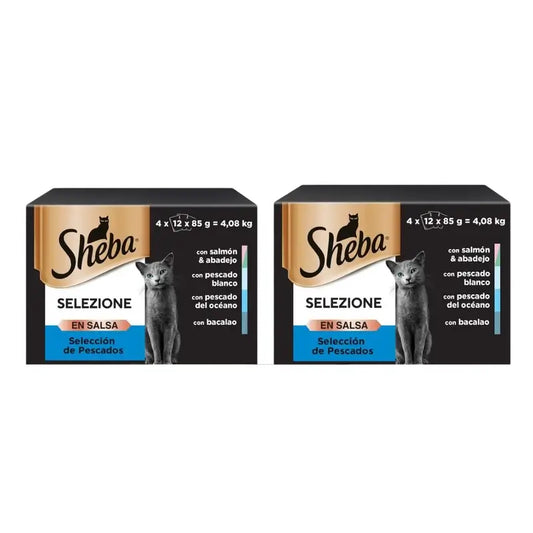 Sheba Multipack Delicatezze Peixe, embalagem de 2, 4X12X85Gr