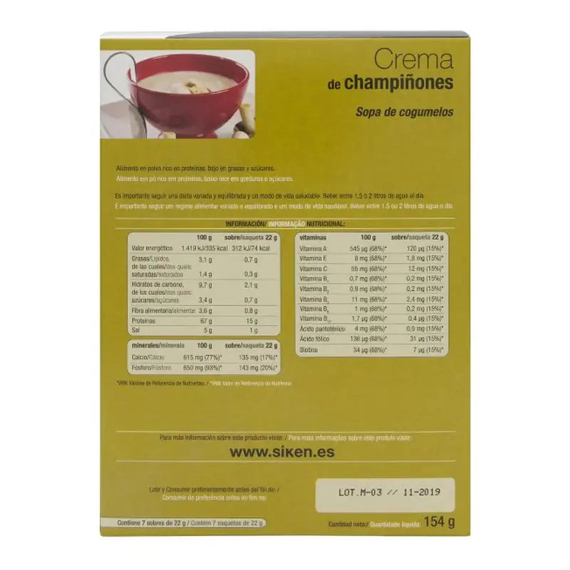Sikendiet Crema Champiñones 7 sobres
