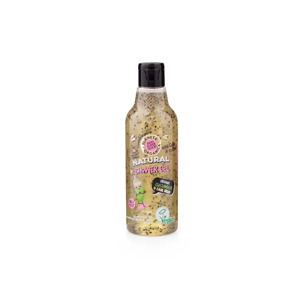 Skin Super Good Natural Organic Cucumber & Basil Seed Shower Gel, 250Ml