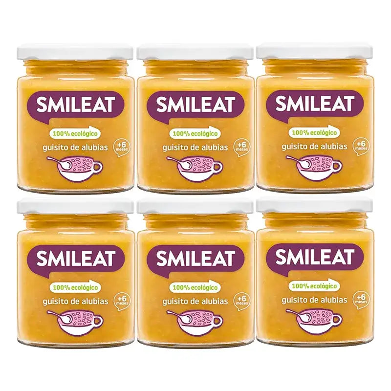 Smileat Frasco de feijão pequeno, embalagem 6 x 230 gr