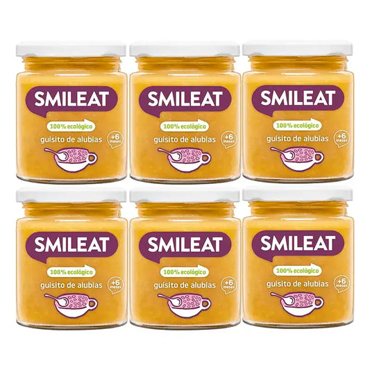 Smileat Frasco de feijão pequeno, embalagem 6 x 230 gr