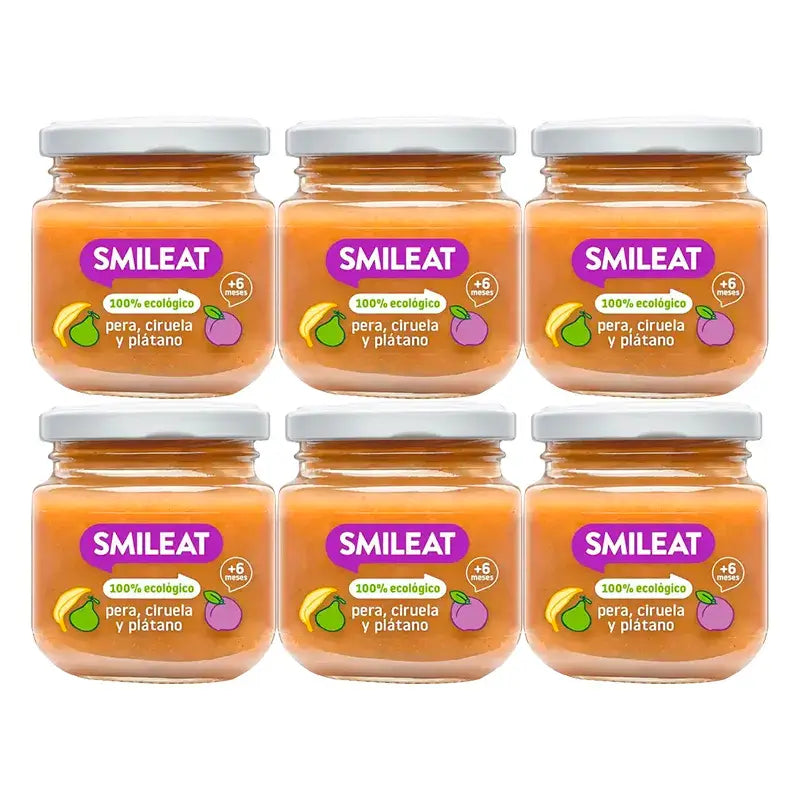 Smileat Frasco de três frutos, embalagem 6 x 130 gr