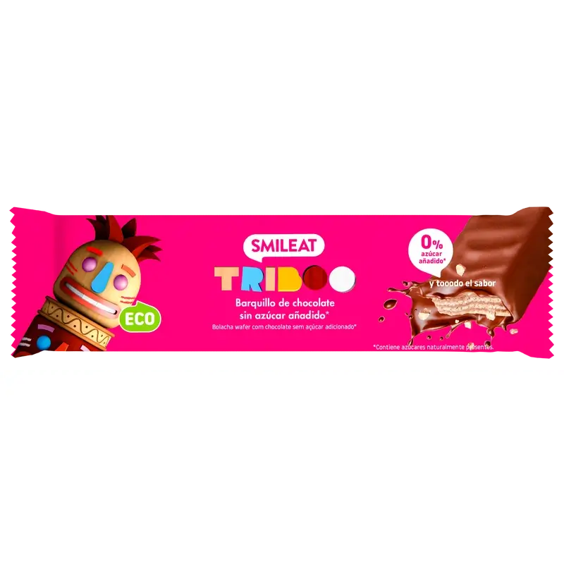 Smileat Bolacha com cobertura de chocolate , 40 gr ECO