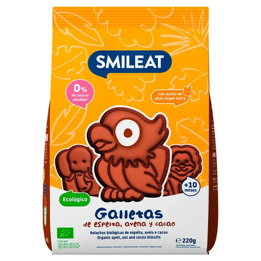 Biscoito ecológico de cacau Smileat , 220 gr