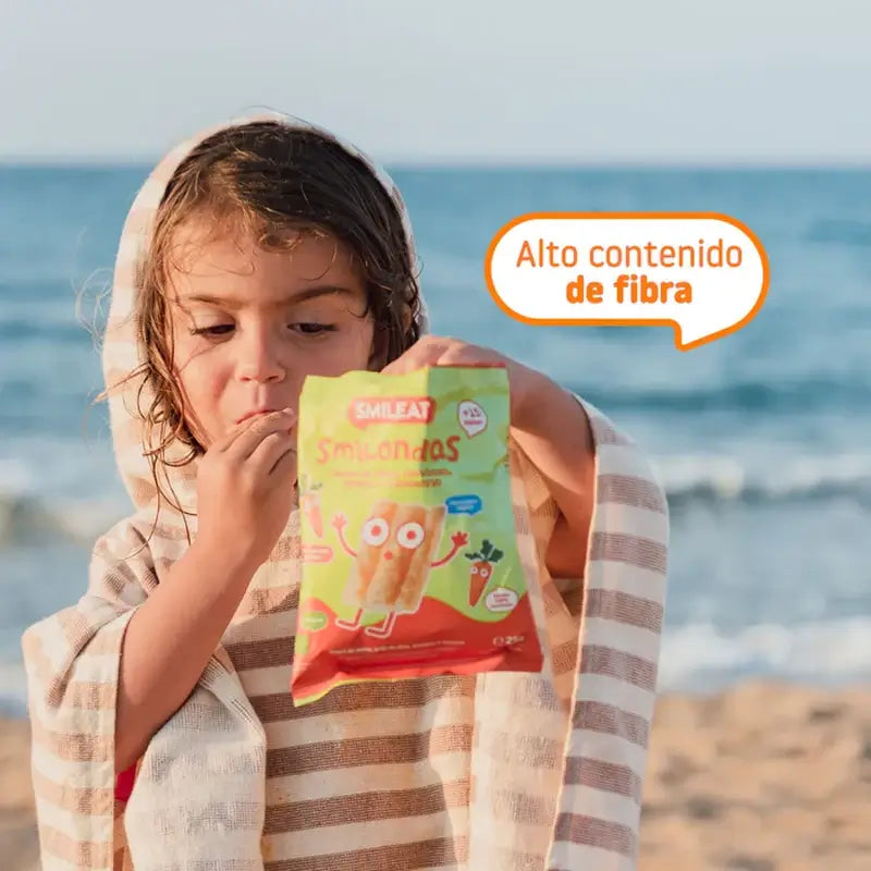 Smileat Smilondas Snack de milho, legumes e cenoura , 25 gramas