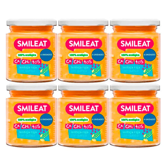 Smileat Pedaços de Lentilhas e Quinoa Biológicas, 6x230g