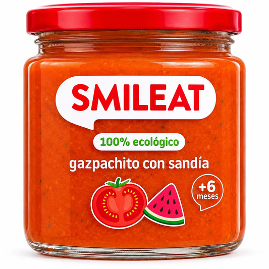 Frasco de Gazpachito Smileat com Eco de Melancia, 190 gramas