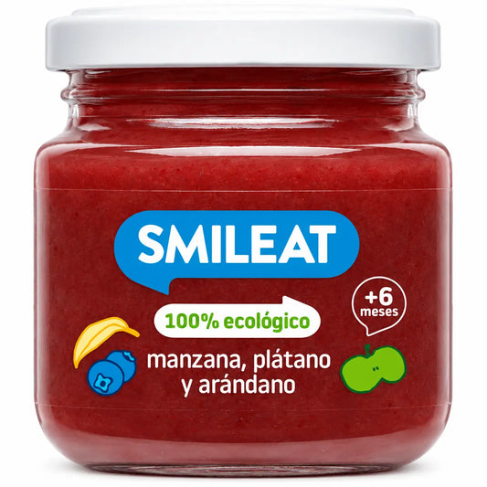 Smileat Maçã-Banana-Blueberry Eco Smileat, 130 gramas