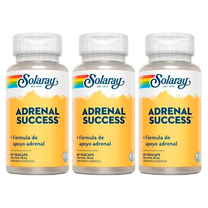 Solaray Adrenal Success Pacote de Suplementos 3 x 60 Cápsulas