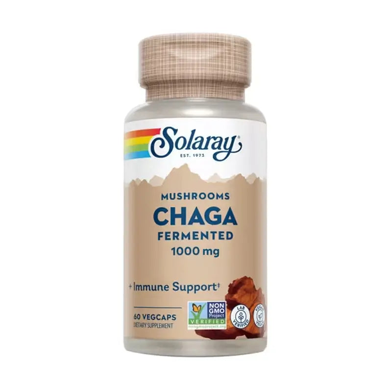 Solaray Chaga Fermentado 500Mg 60V Cápsulas