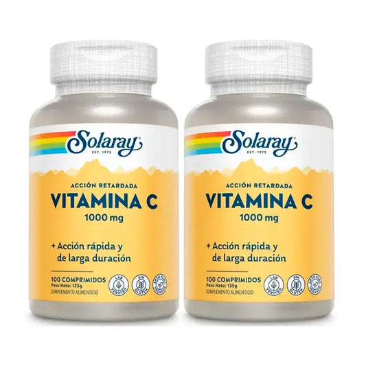 Solaray Vitamina C 1000 Mg. Embalagem 2 x 100 Comp.