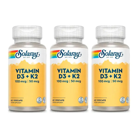 Solaray Vitamin D3 & K2 Pack 3 x 60 Cápsulas