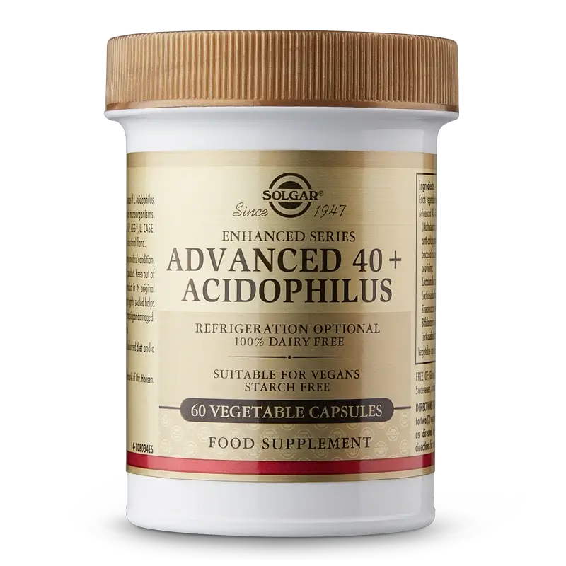 Solgar 40+ Acidophilus Advanced, 60 Cápsulas