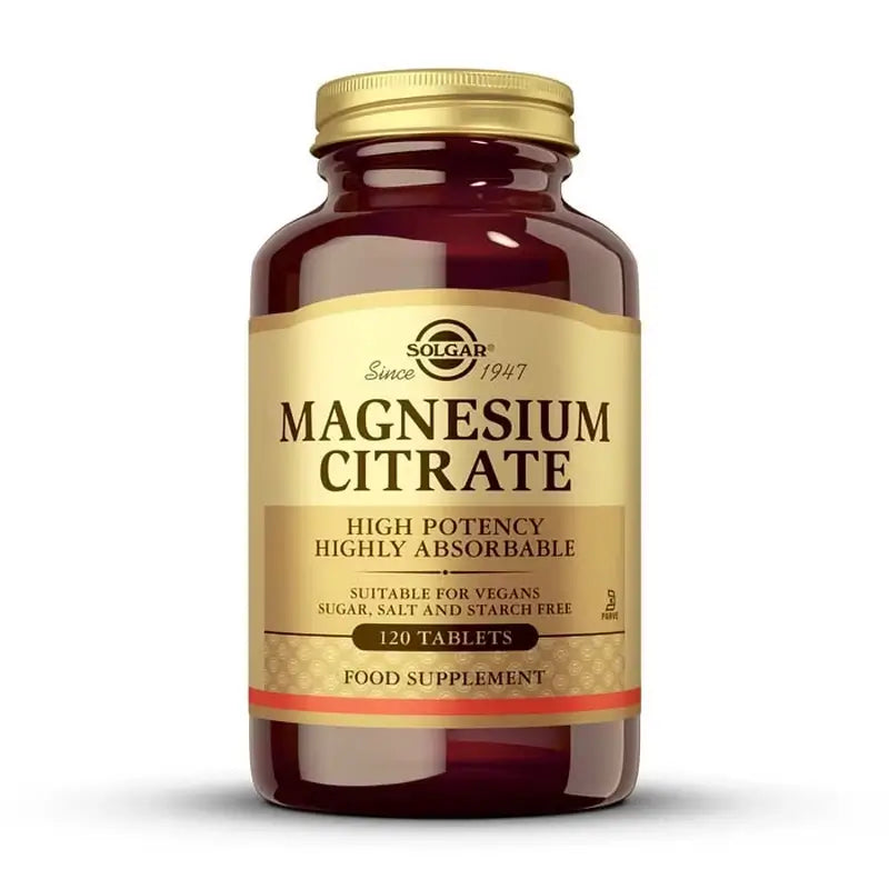 Solgar Magnesium Citrate, 120 Comprimidos