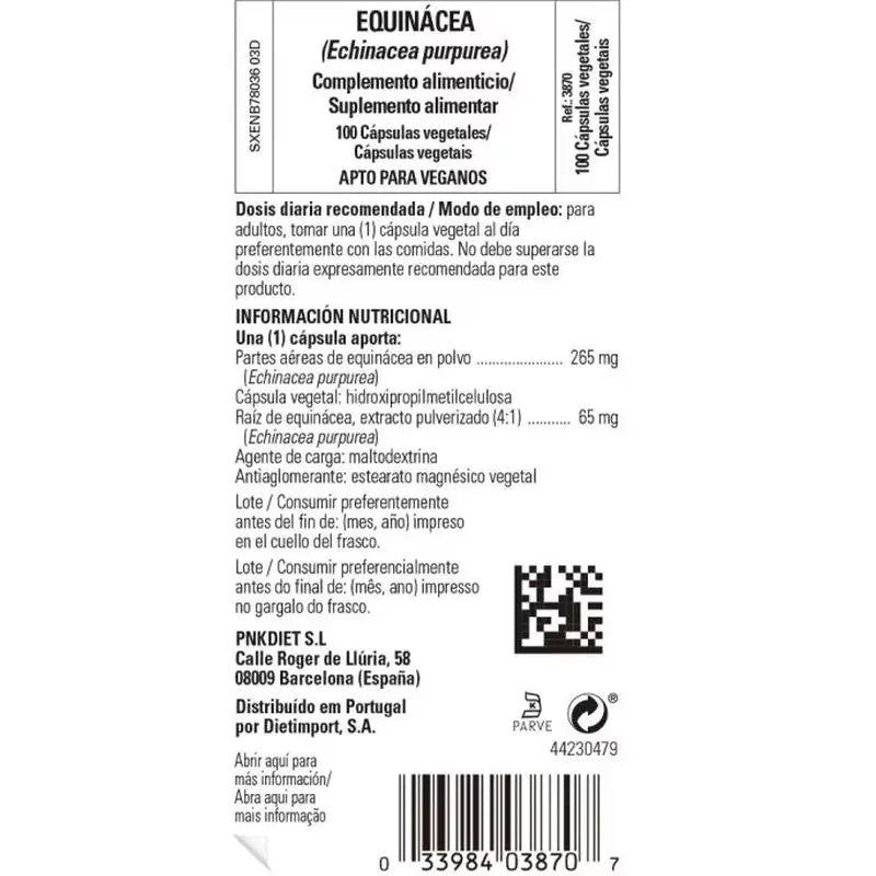 Solgar Echinacea, 100 Cápsulas