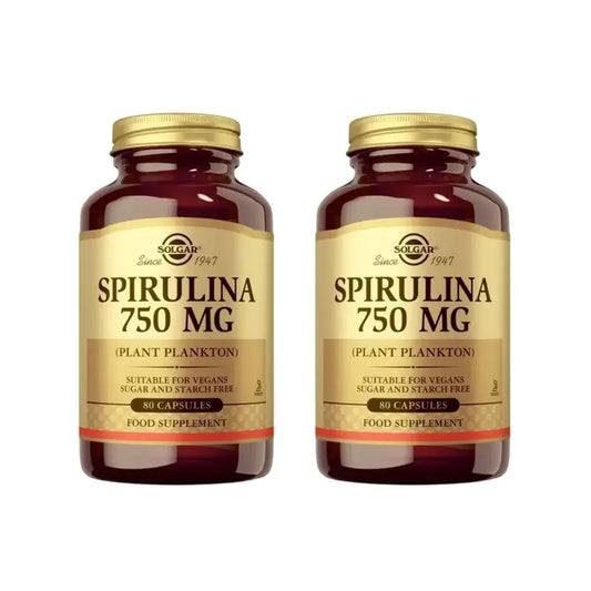 Solgar Spirulina 750Mg, 2X80 Cápsulas