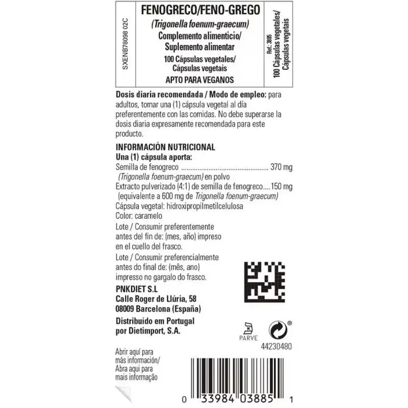 Solgar Feno-grego, 100 Cápsulas