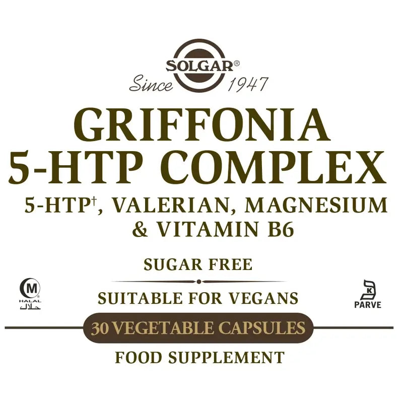 Solgar Griffonia 5 HTP Complex, 30 cápsulas
