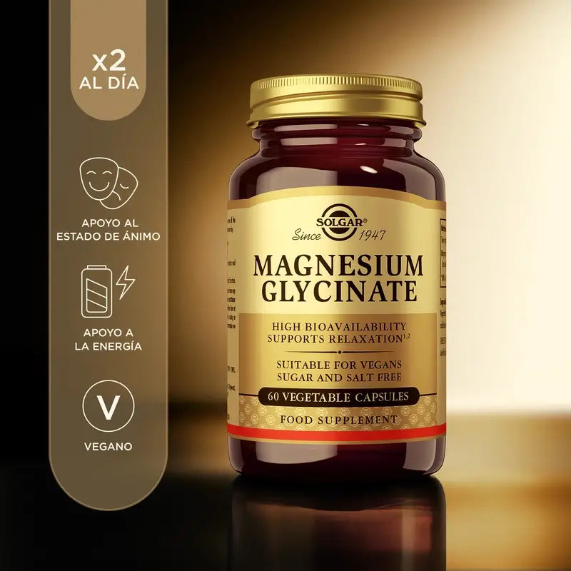 Solgar Magnesium Bisglycinate, 60 Cápsulas Vegetais