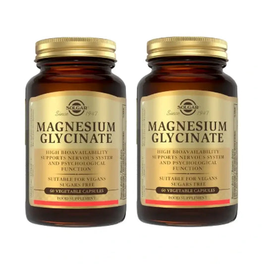 Solgar Magnesium Bisglycinate, Embalagem 2 x 60 Cápsulas Vegetais