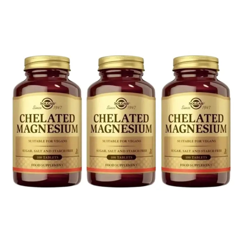 Solgar Magnésio Quelatado 3 x 100 comprimidos