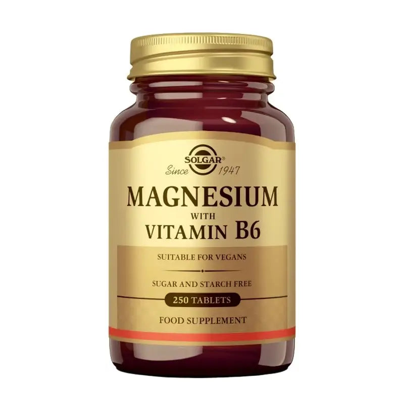 Solgar Magnésio com Vitamina B6, 250 Comprimidos