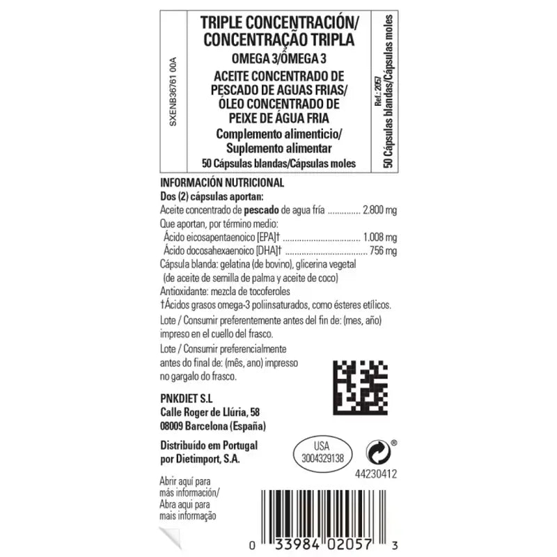 Solgar Omega-3 Concentração Tripla, 100 cápsulas