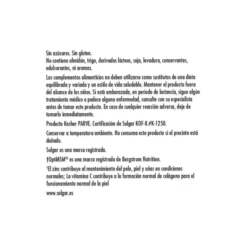 Solgar Hair Skin & Nails, 60 comprimidos