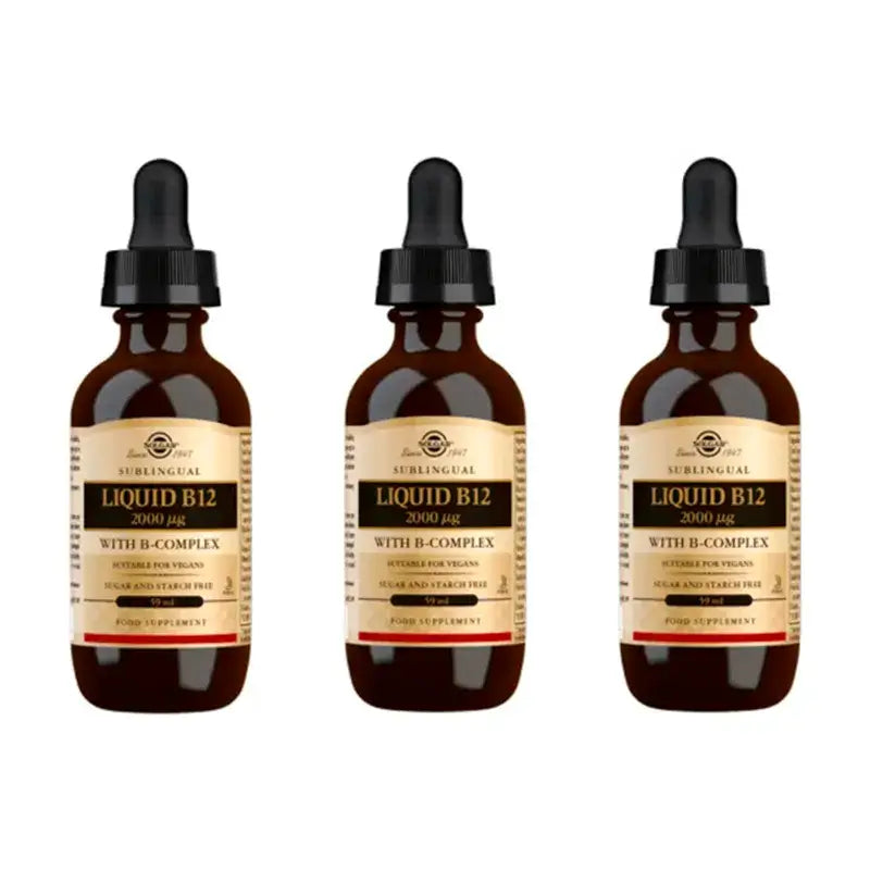 Solgar Vitamina B12 Líquida com BComplex Pack 3 x 59 ml