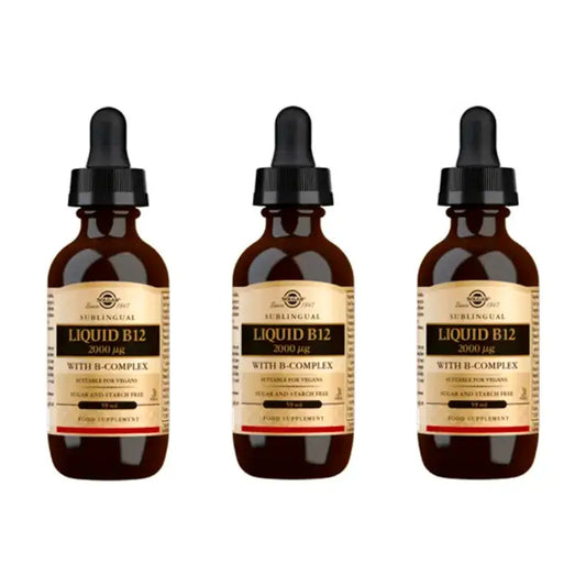 Solgar Vitamina B12 Líquida com BComplex Pack 3 x 59 ml