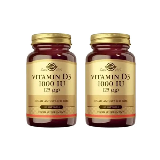 Solgar Vitamin D3 1000Ui, 2X100 Cápsulas