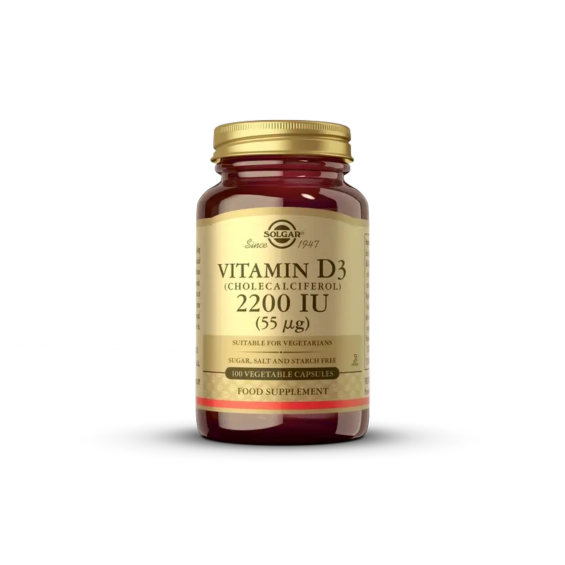 Solgar Vitamin D3 2200 UI, 100 cápsulas