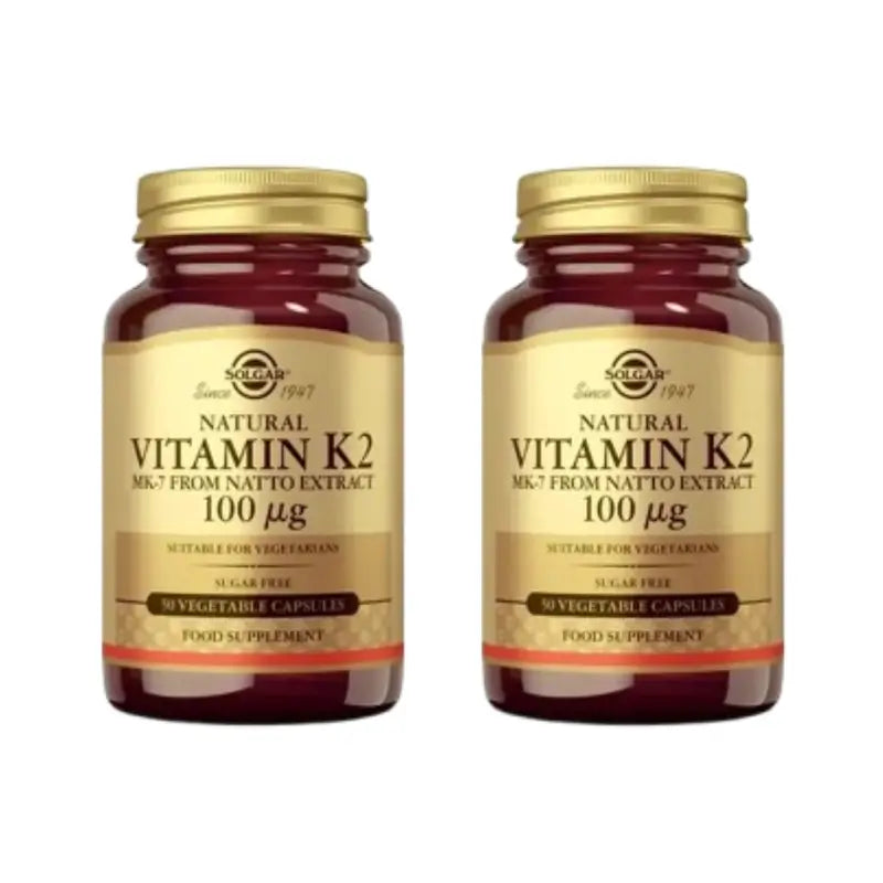 Solgar Vitamina K2 100Mcg, 2X50 Cápsulas vegetais