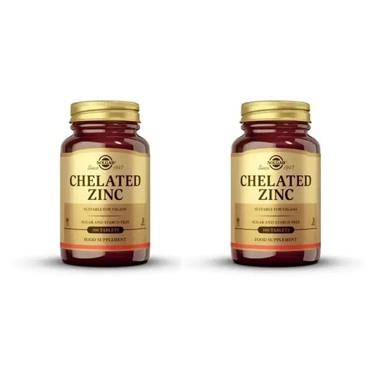 Solgar Zinco Quelatado, 2X100 Comprimidos