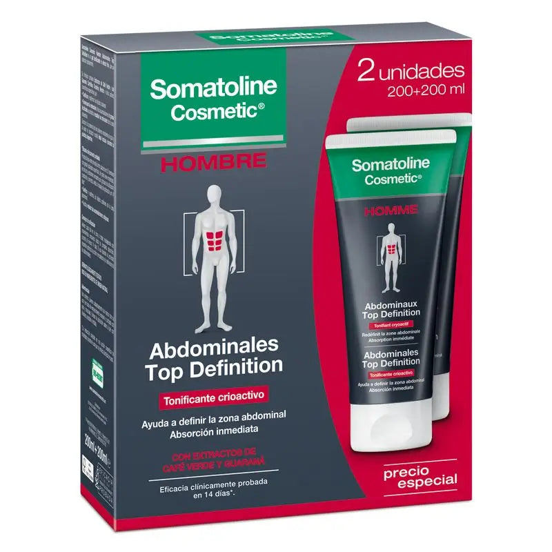 Somatoline Cosmetic Men Abdominals Top Definition Desporto 2 peças x 200 ml
