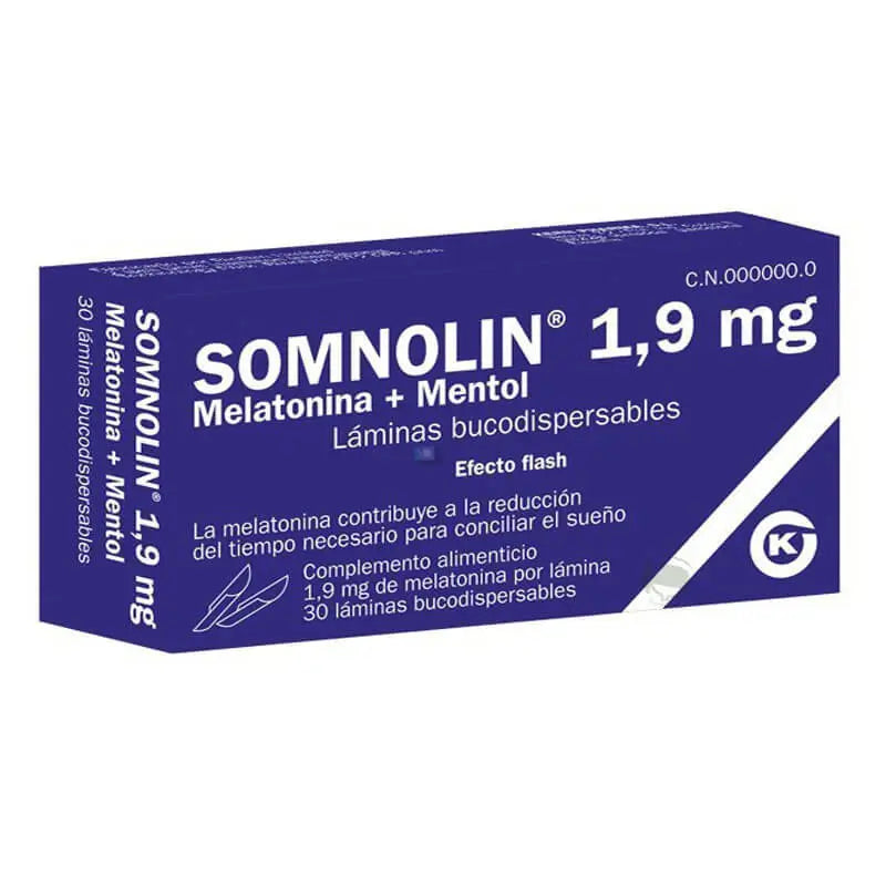 Somnolin Melatonina + hortelã-pimenta 1,9 mg, 30 tabs