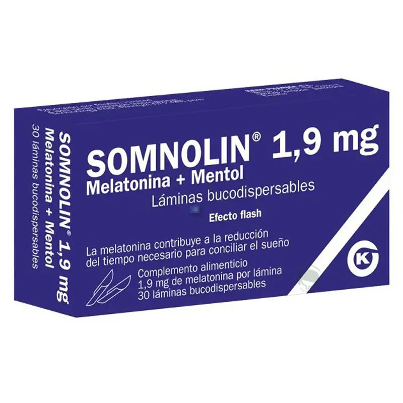 Somnolin Melatonina + hortelã-pimenta 1,9 mg, 30 tabs