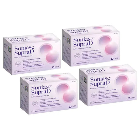 Soniase Supra D, embalagem 4 x 30 saquetas x 5 gramas