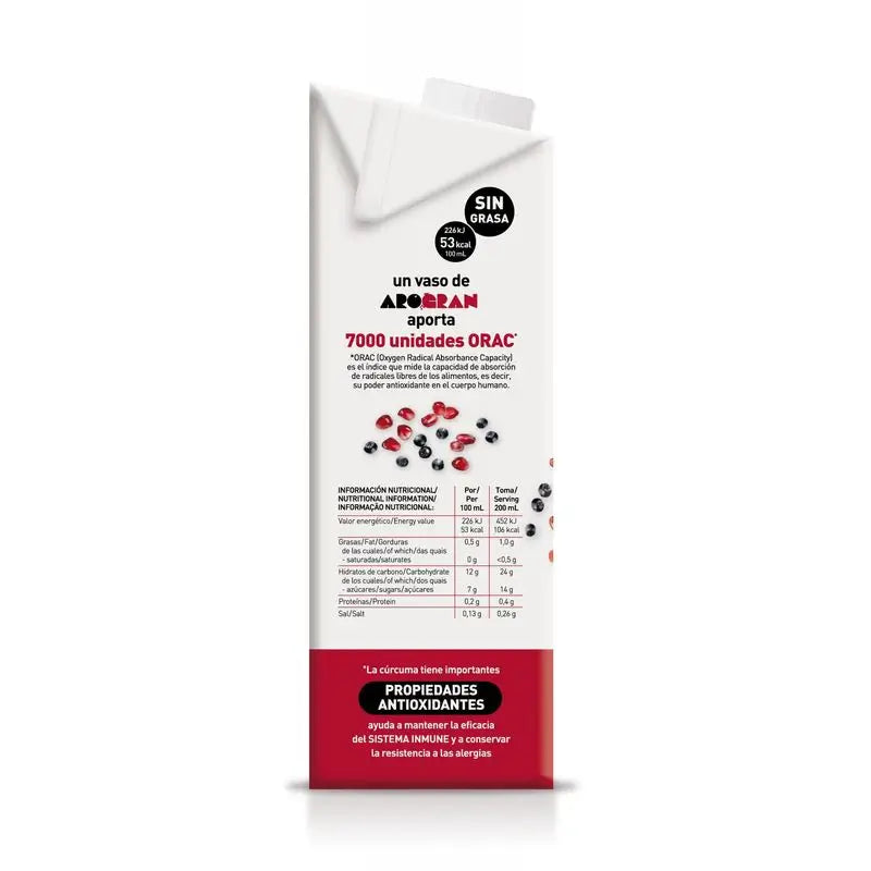 Soria Natural Bebida de Arroz Arogran com Romã Aronia 1Lt 6Ud