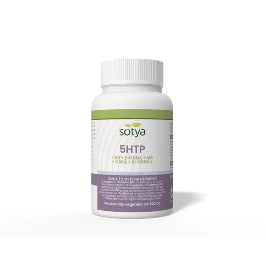 Sotya 5HTP+B6+Biotina+Mg+Gaba+Rhodiola 620mg, 60 cápsulas vegetais