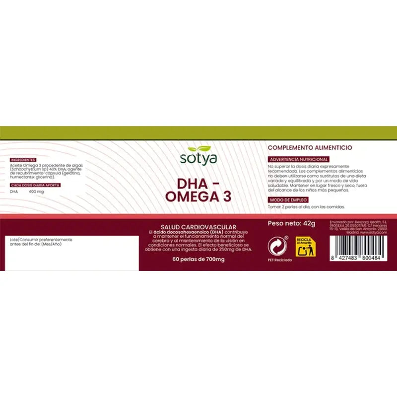 Sotya Dha 700 Mg , 60 cápsulas