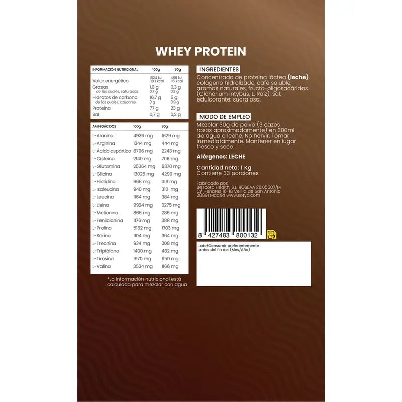 Sotya Whey Protein Cafe Macchiato Doypack , 1000 gramas