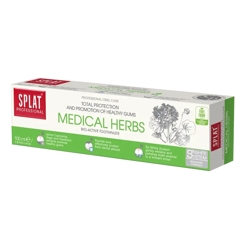 Pasta de dentes de ervas medicinais Splat Professional , 100 ml