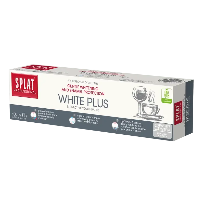 Pasta de dentes Splat White Plus Professional, 100 ml